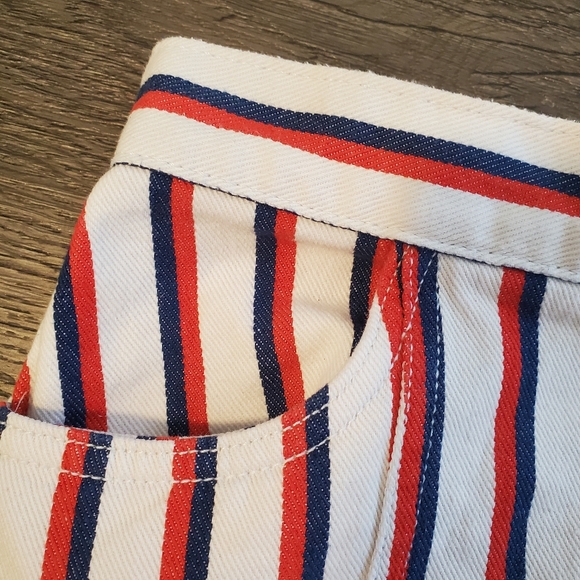 Dex Striped Mini Jean Skirt - Picture 5 of 5